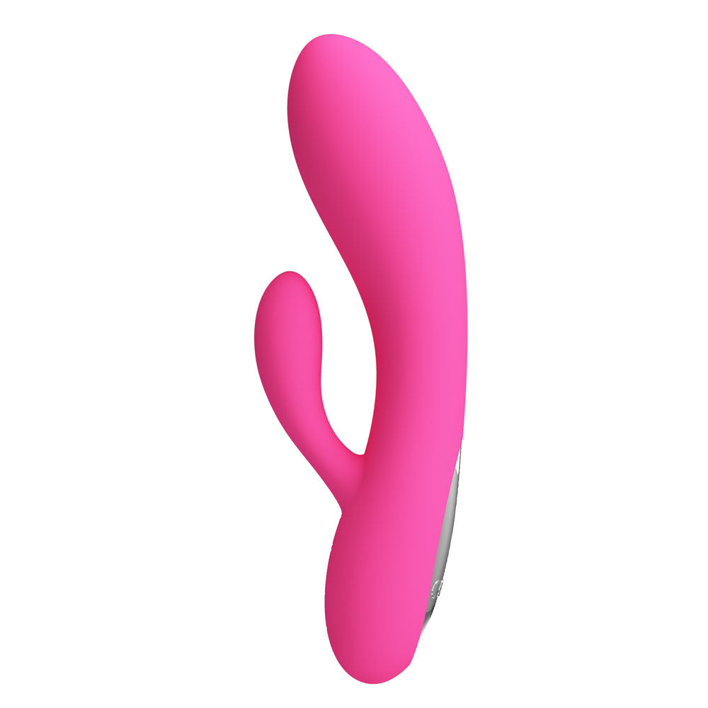 Party Up CLARE Flexible Vibe -  -  16.9 cm USB Rechargeable Rabbit Vibrator in vibrant pink design.