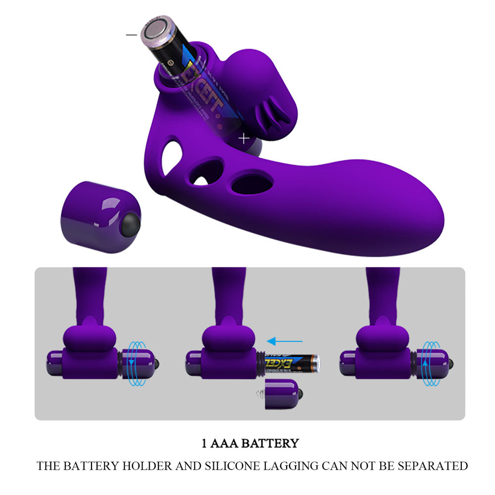 Party Up MIKE Finger Vibe -  -  Vibrating Finger Vibrator with AAA battery and silicone lags for added pleasure.