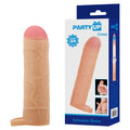 Party Up OWEN 1 Inch Extender Sleeve - 1 Inch Penis Extender Sleeve with Ball Strap in lifelike skin.