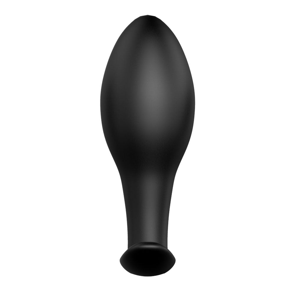Party Up JASON Vibrating Anal Plug -  8.5 cm Vibrating Butt Plug with Remote in black velvet silicone.