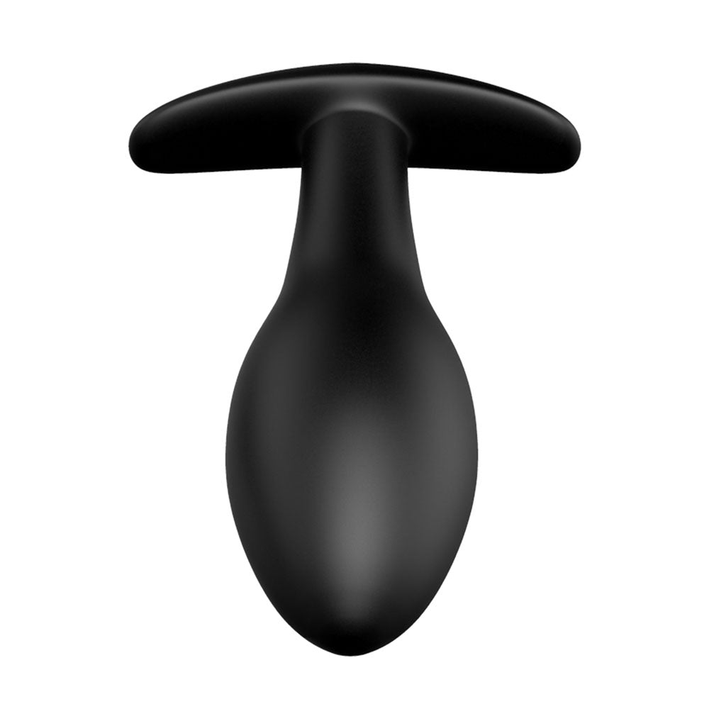 Party Up JASON Vibrating Anal Plug -  8.5 cm Vibrating Butt Plug with Remote in sleek black silicone design.