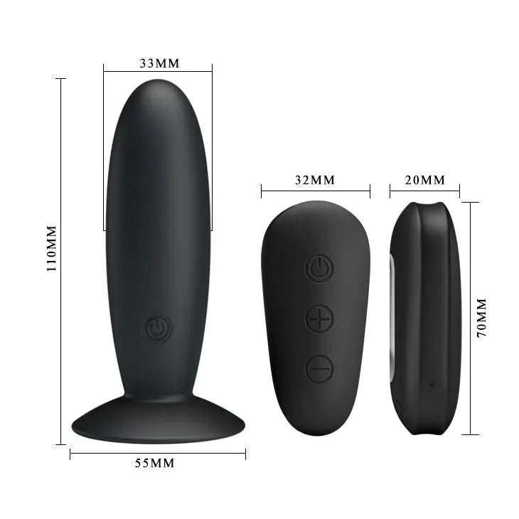 MR PLAY Remote Control Vibrating Anal Plug -  USB Rechargeable Vibrating Butt Plug with Wireless Remote Mr Play Discreet Intimate Essentials.