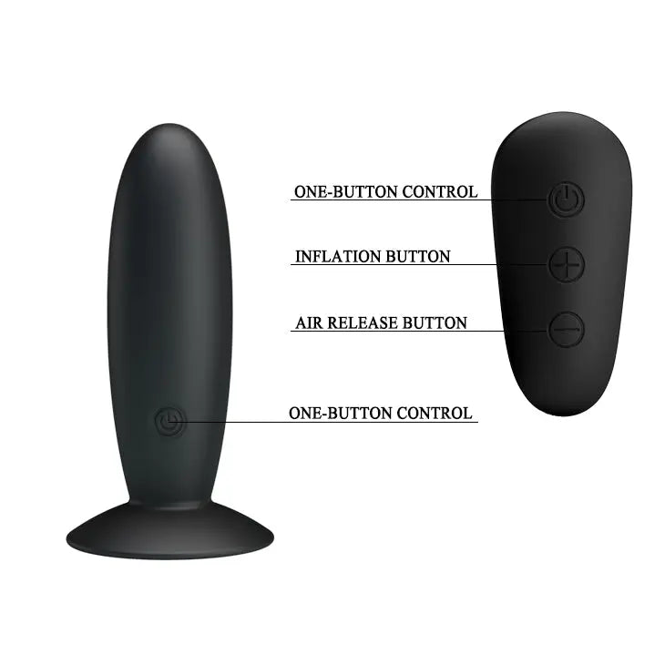 MR PLAY Remote Control Vibrating Anal Plug -  USB Rechargeable Vibrating Butt Plug with Wireless Remote Mr Play Discreet Intimate Essentials.