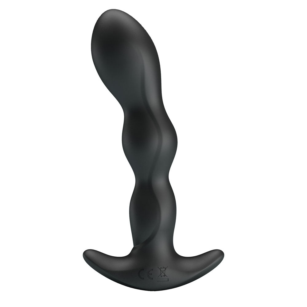 Party Up JIM Vibrating Plug, 14.5 cm rechargeable vibrating butt plug, black smooth prostate massager for enhanced pleasure.