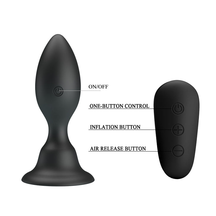 MR PLAY Vibrating Anal Plug - 10.8 cm USB Rechargeable Vibrating Butt Plug with Remote controls and features shown