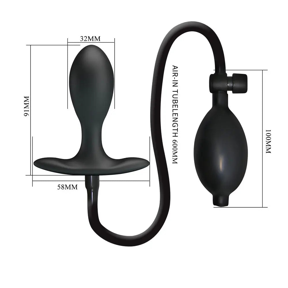 Party Up KEVIN Inflatable Butt Plug -  9.1 cm Inflatable Butt Plug Party Up Discreet Intimate Essentials.