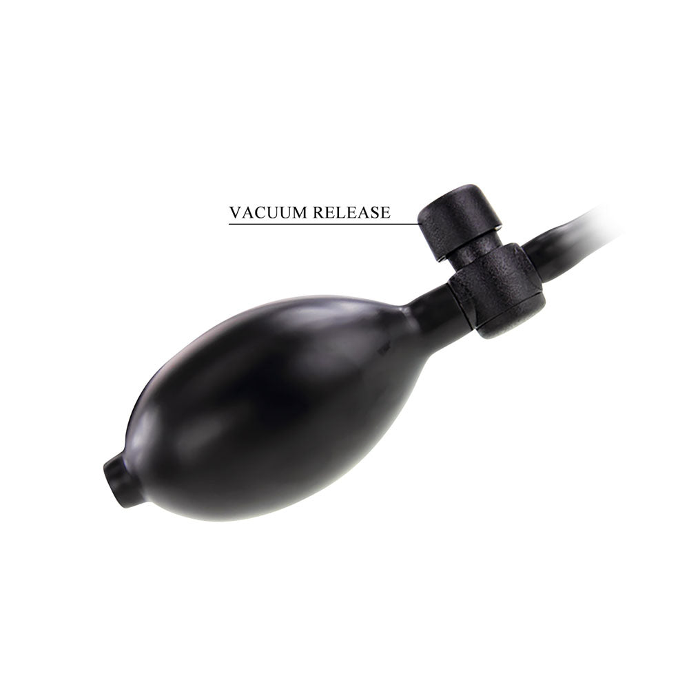 Party Up KEVIN Inflatable Butt Plug - 9.1 cm Inflatable Butt Plug vacuum release feature for safe deflation.
