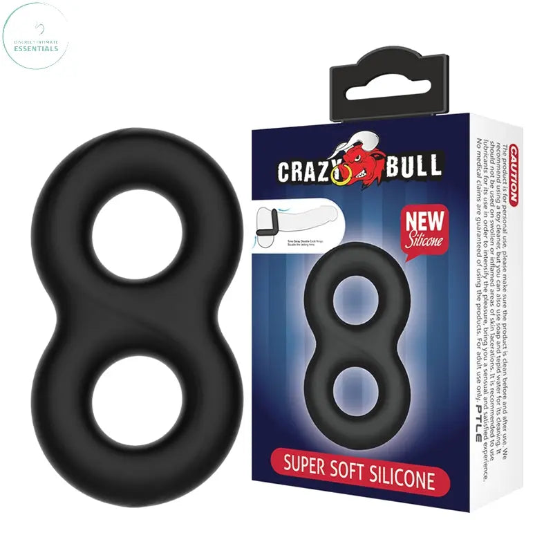 Affordable quality CRAZY BULL Double Donut Cock & Ball Ring -  Cock & Ball Ring  from Crazy Bull by Discreet Intimate Essentials with Discreet Delivery 