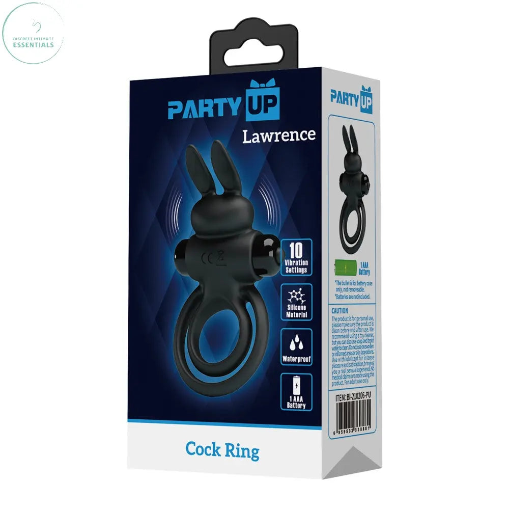 Affordable quality Party Up LAWRENCE Vibrating Cock Ring -  Vibrating Cock & Balls Ring  from Party Up by Discreet Intimate Essentials with Discreet Delivery 