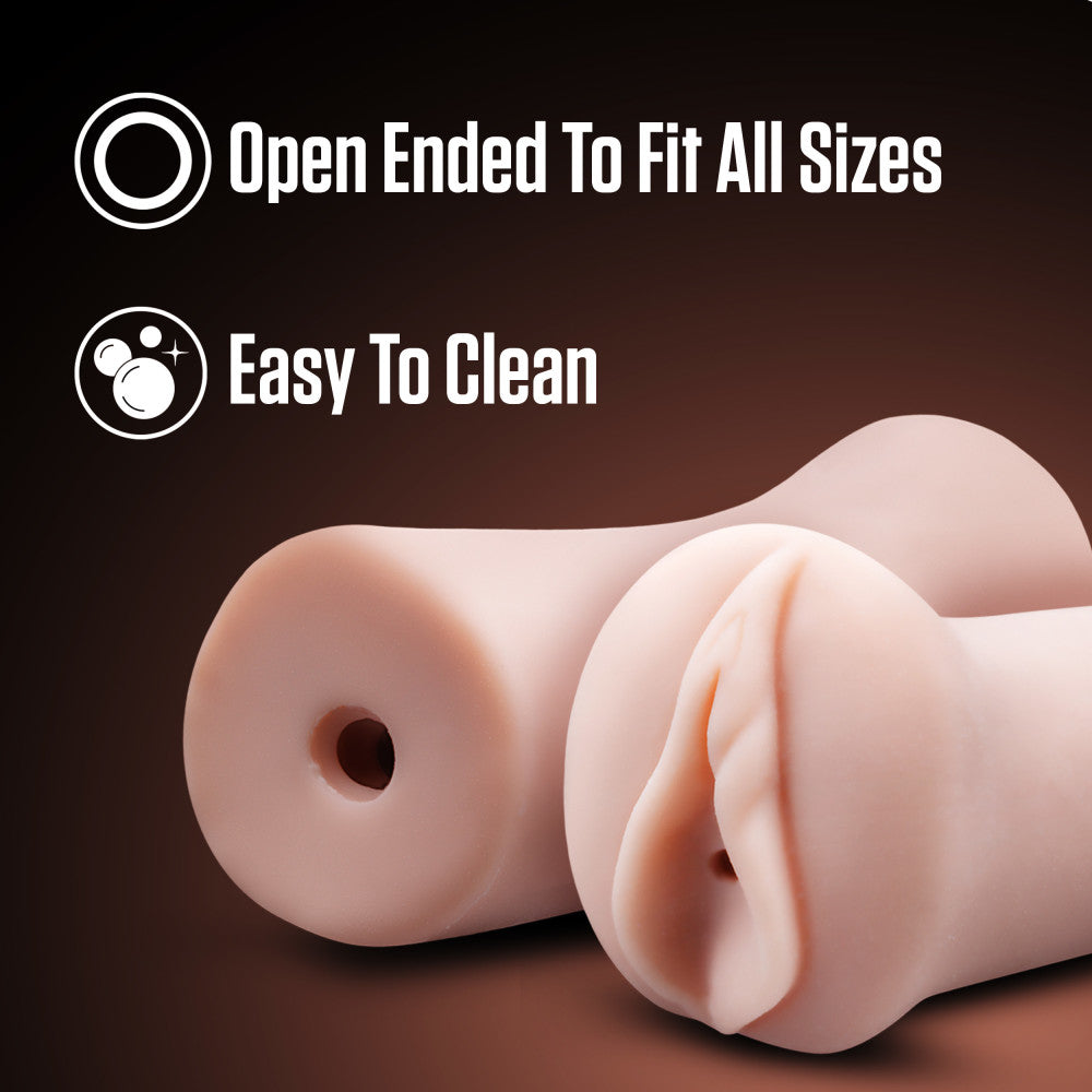 EnLust - Ashlynn -  Vagina Stroker showcasing open-ended design and easy cleaning features.