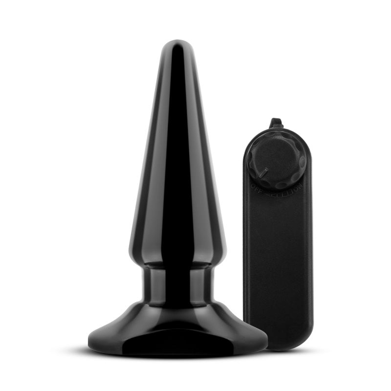 Anal Adventures Basic Vibrating Anal Pleaser -  10.1 cm Vibrating Butt Plug with multi-speed controller for pleasure.
