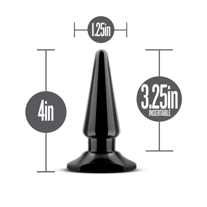 Anal Adventures Basic Vibrating Anal Pleaser -  10.1 cm Vibrating Butt Plug dimensions 4 inches height and 3.25 inches insertable