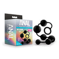Anal Adventures Platinum Silicone large anal beads package with product showcasing 40 cm length and progressive bead sizes.
