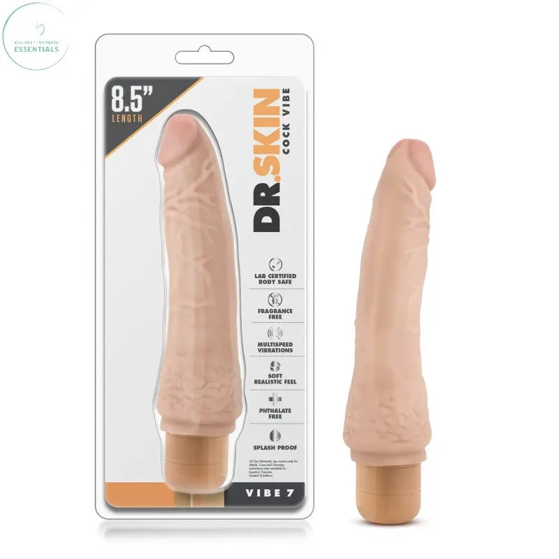 Affordable quality Dr. Skin Cock Vibe 7 - 8.5'' Cock -  21.6 cm Vibrating Dong  from Blush Novelties by Discreet Intimate Essentials with Discreet Delivery 