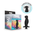 Anal Adventures Platinum Vibrating Prostate Massager 02 - 10.8 cm USB Rechargeable Prostate Massager packaging and product.