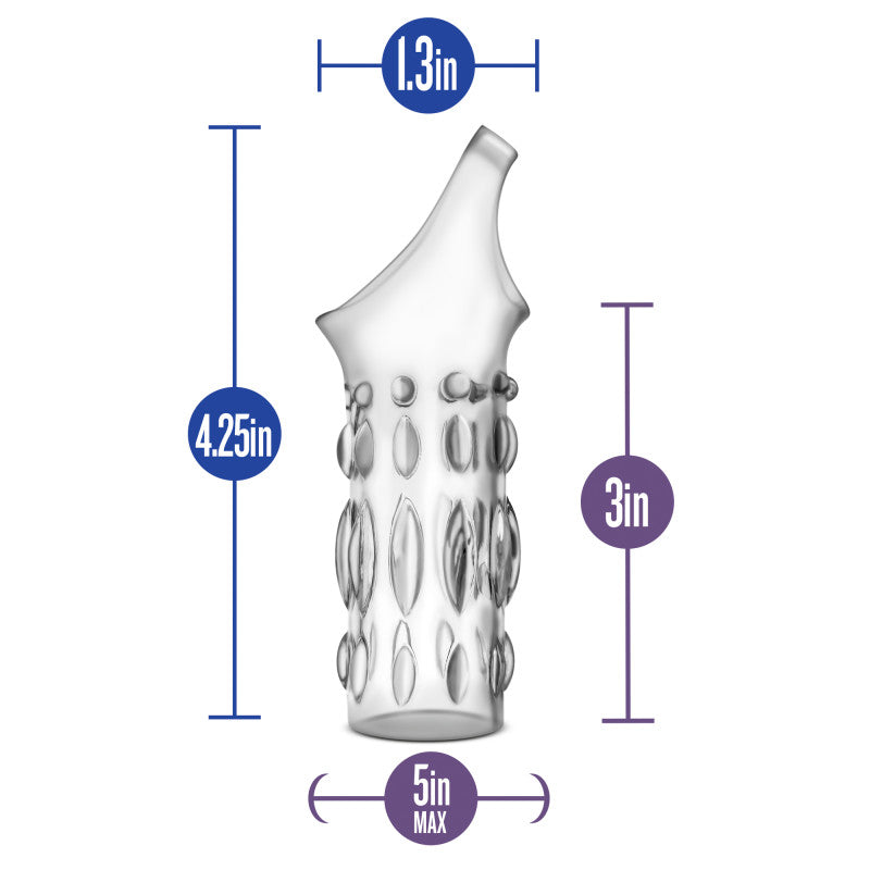 Performance Studded Sleeve Ring -  -  Penis Sleeve dimensions: 1.3in width, 4.25in height, 3in depth, 5in max.