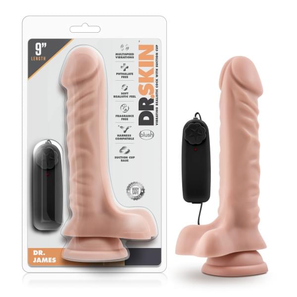 Dr. Skin Dr. James -  22.9 cm (9'') Vibrating Dong