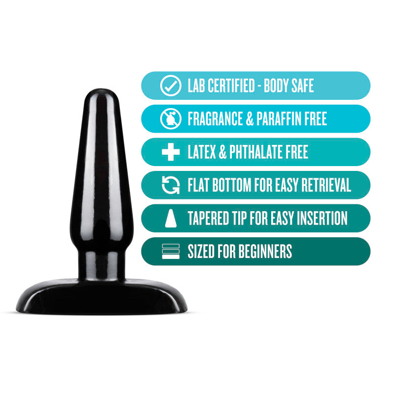 Anal Adventures Basic Anal Plug - Small - 10.8 cm Butt Plug with lab certified body safe features for beginners.