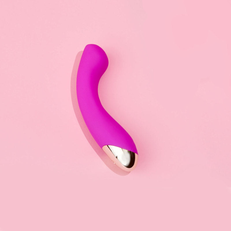 Aria Bangin' AF - 18.4 cm USB Rechargeable Vibrator on pink background, showcasing its sleek design and powerful features.