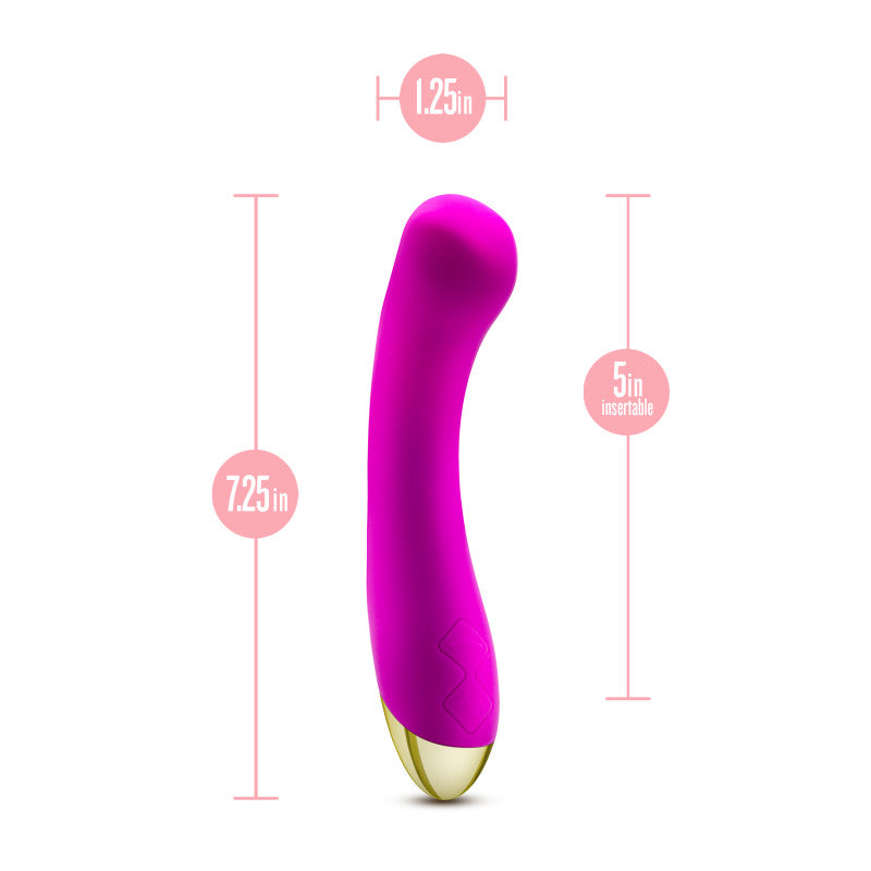 Aria Bangin' AF - 18.4 cm USB Rechargeable Vibrator with measurements 7.25in length and 1.25in width, perfect for G spot stimulation.