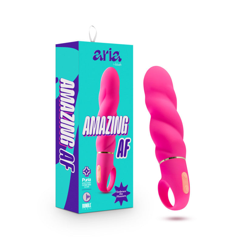 Aria Amazing AF - Fuschia 15.9 cm Vibrator packaging and product image, perfect for intimate essentials for her.