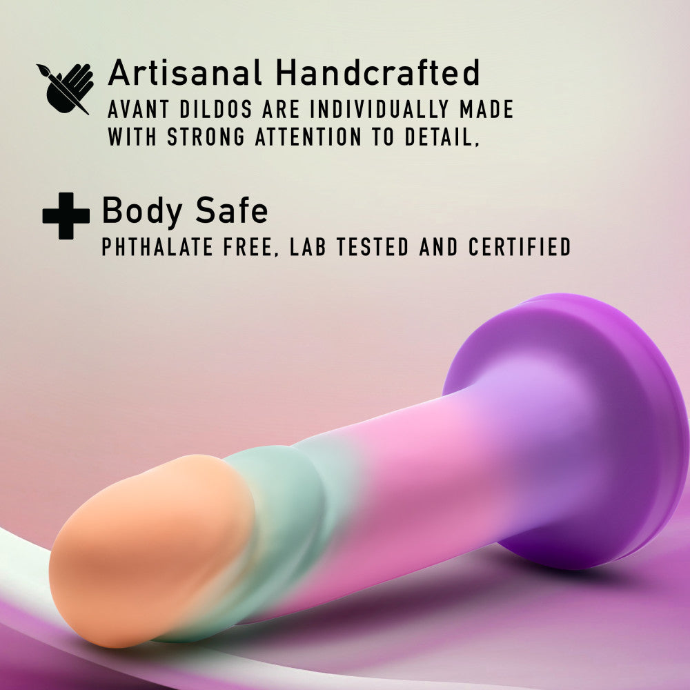 Avant - Sunrise Gaze - Sherbet 19 cm Dildo showcasing artisanal craftsmanship and body-safe features.