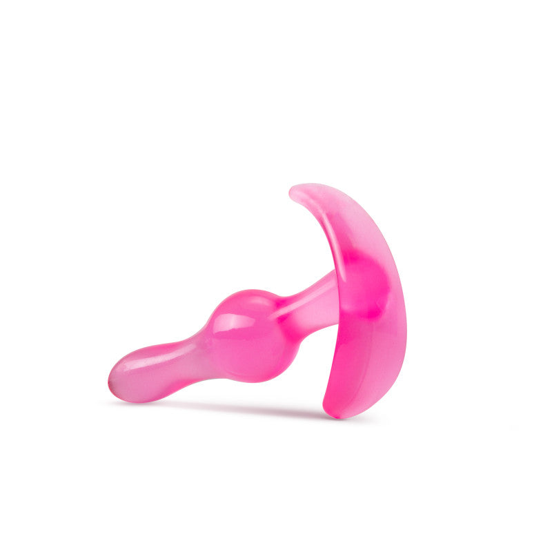 B Yours Curvy Anal Plug -  8.9 cm Butt Plug in pink, designed for comfortable anal play and exploration.