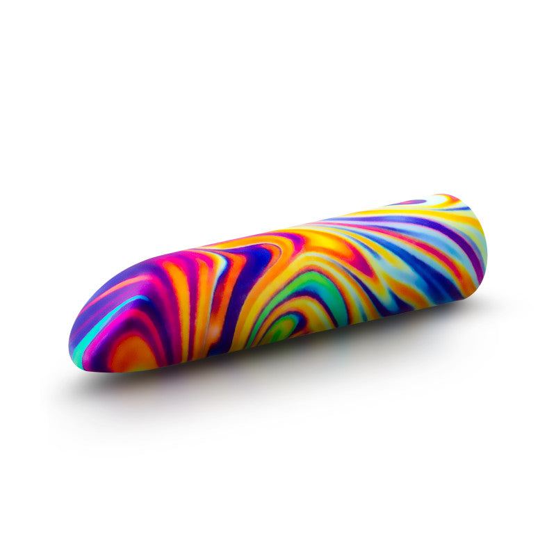 Limited Addiction Psyche - Power Vibe - Rainbow 10.2 cm USB Rechargeable Bulet on a white background.