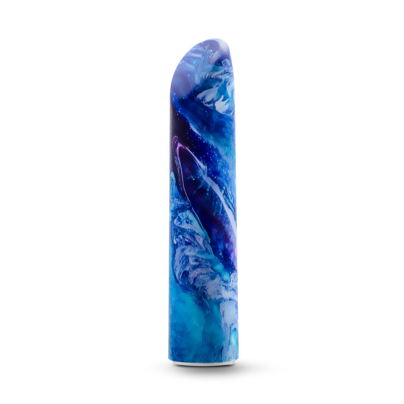 Limited Addiction Mesmerize - Power Vibe - Azure 10.2 cm USB Rechargeable Bullet in vibrant blue and purple design.