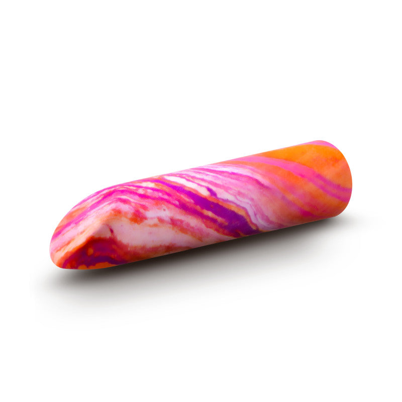Limited Addiction Fiery - Power Vibe - Coral 10.2 cm USB Rechargeable Bullet in vibrant pink and orange.