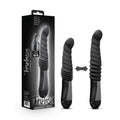 Temptasia Lazarus thrusting dildo for G spot stimulation with ribbed design and ergonomic handle.