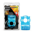 Stay Hard Rechargeable 5 Function Cock Ring - USB Rechargeable Vibrating Cock Ring packaging and product view.
