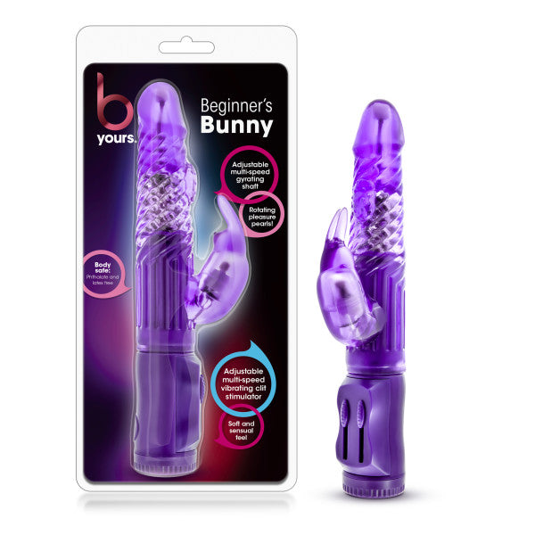 B Yours - Beginner's Bunny - 22.2 cm (8.75'') Rabbit Vibrator with adjustable speeds and pleasure beads.