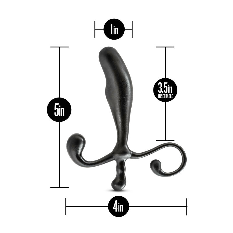 Anal Adventures Prostate Stimulator -  12.7 cm Prostate Massager with dimensions, designed for enhanced pleasure.
