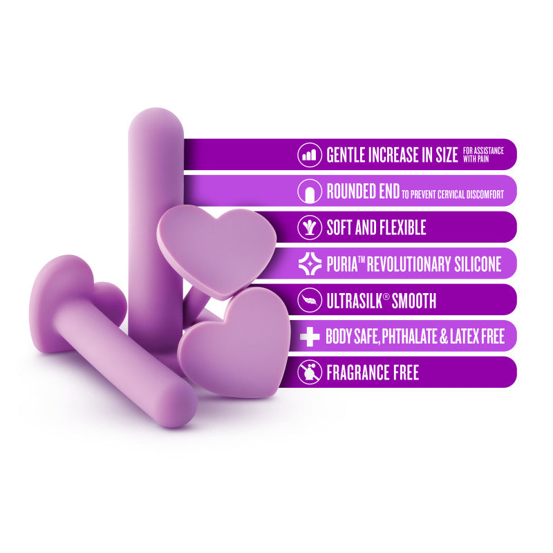 Wellness - Dilator Kit -  Vaginal Dilators - Set of 4 Sizes including soft silicone dilators with gentle increase in size.