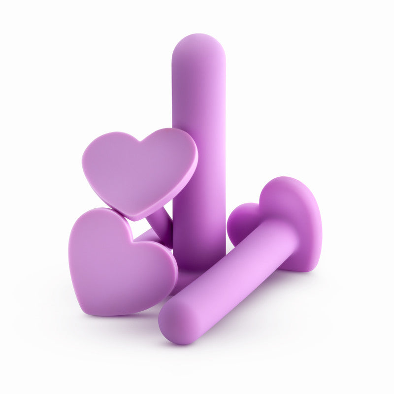 Wellness - Dilator Kit -  Vaginal Dilators - Set of 4 Sizes in soft purple with heart-shaped bases