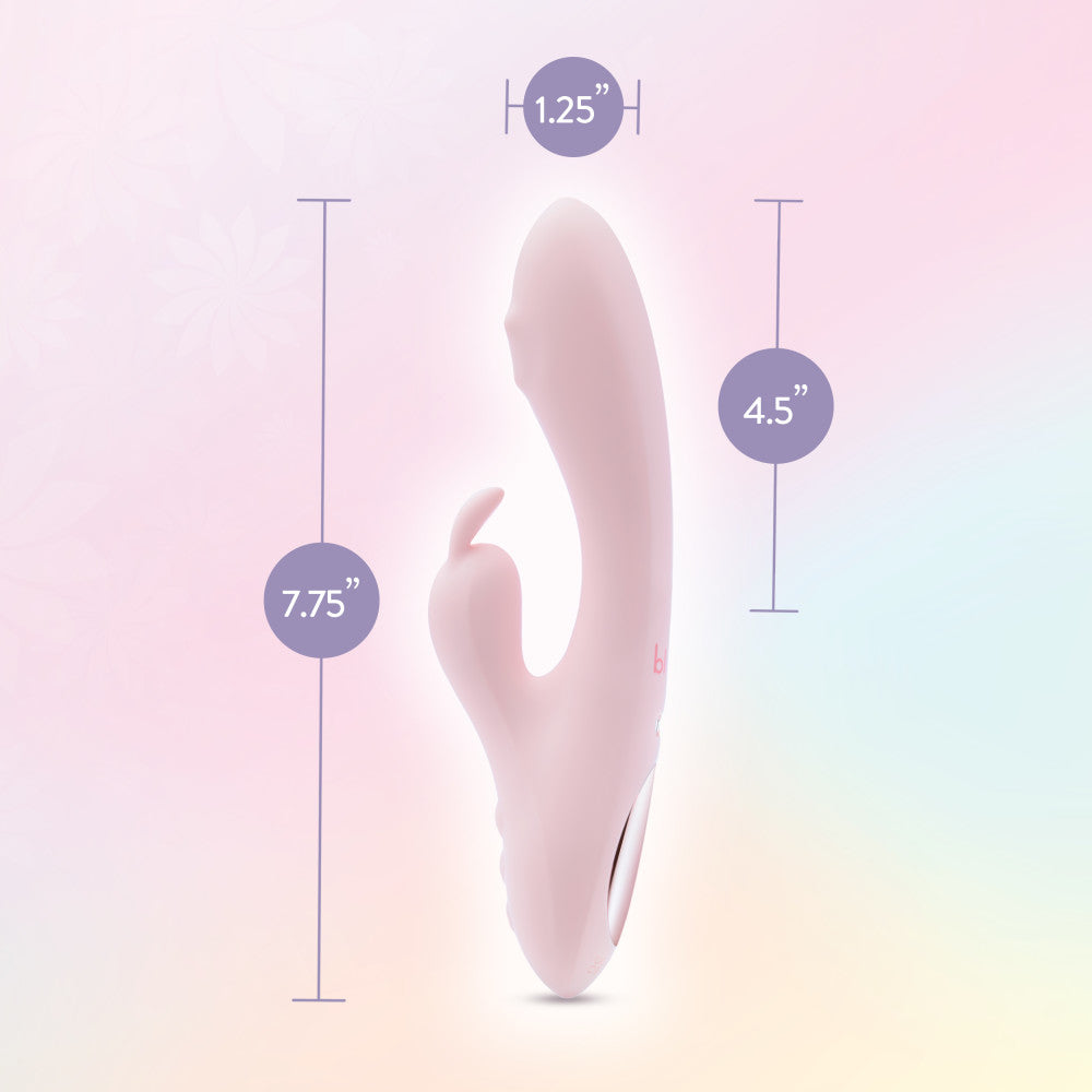 Play With Me - Fairy Flutter -  19.7 cm USB Rechargeable Rabbit Vibrator dimensions and size details for intimate essentials.