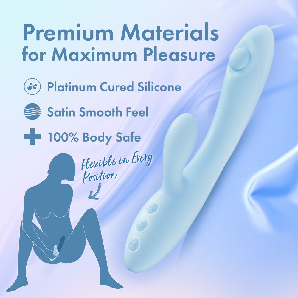 Premium materials and design of USB rechargeable rabbit vibrator for maximum pleasure and flexibility.