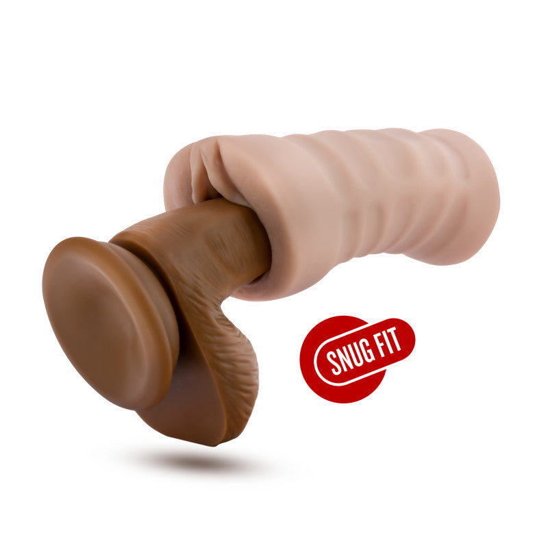 M for Men - Rain -  Vibrating Vagina Stroker showcasing realistic texture and snug fit for enhanced pleasure.