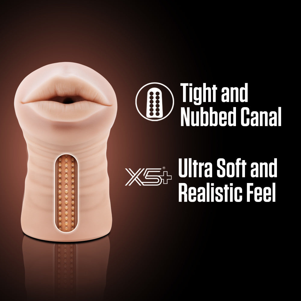 EnLust - Nicole -  Vibrating Oral Stroker with tight nubbed canal and ultra-soft X5® Plus material.