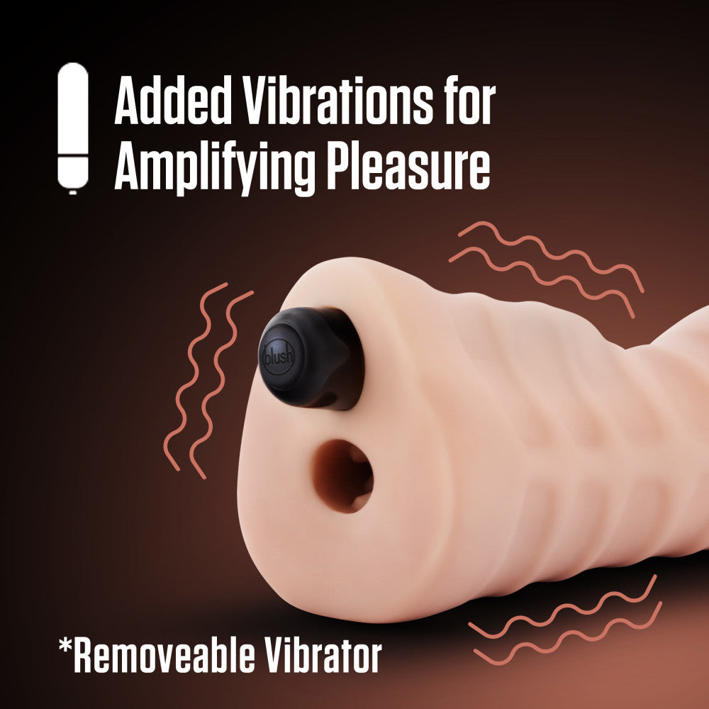 EnLust - Nicole -  Vibrating Oral Stroker showing added vibrations for amplifying pleasure