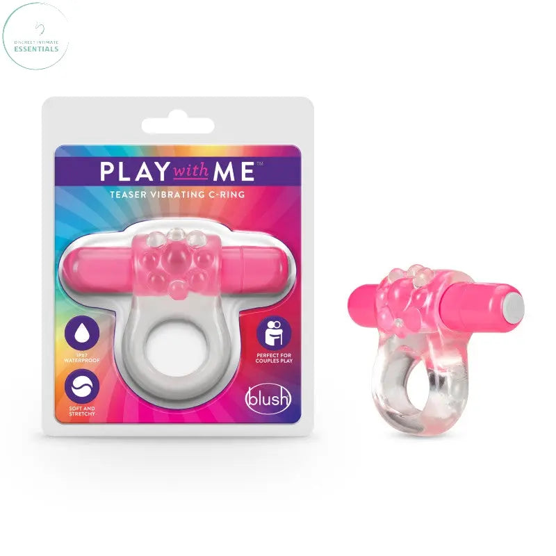 Affordable quality Play With Me Teaser Vibrating C-Ring - Clear/ Vibrating Cock Ring  from Blush Novelties by Discreet Intimate Essentials with Discreet Delivery 