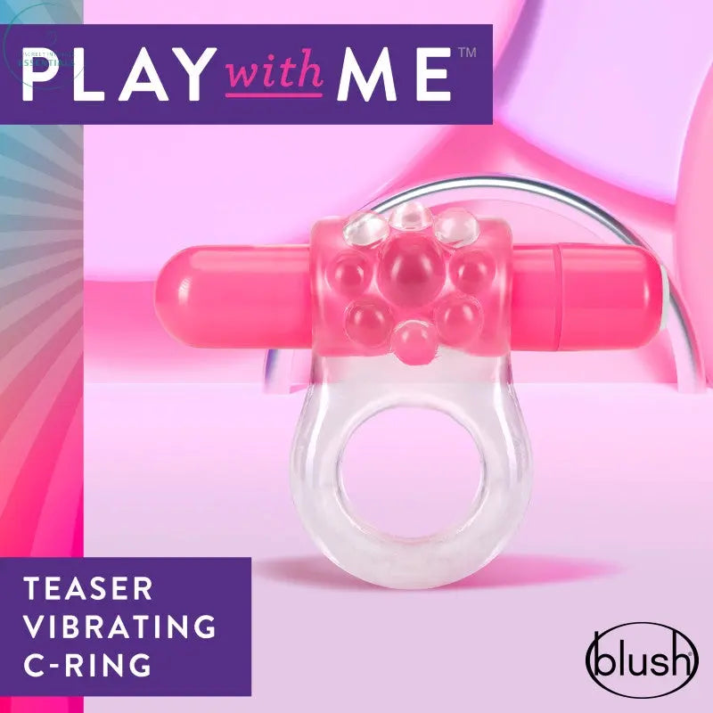 Affordable quality Play With Me Teaser Vibrating C-Ring - Clear/ Vibrating Cock Ring  from Blush Novelties by Discreet Intimate Essentials with Discreet Delivery 