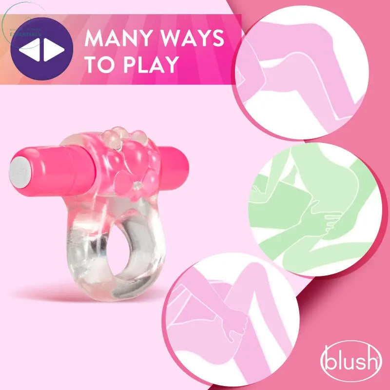 Affordable quality Play With Me Teaser Vibrating C-Ring - Clear/ Vibrating Cock Ring  from Blush Novelties by Discreet Intimate Essentials with Discreet Delivery 