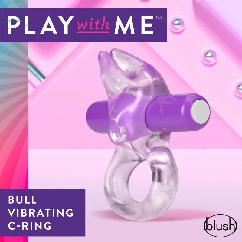 Affordable quality Play With Me Bull Vibrating C-Ring - Clear/ Vibrating Cock Ring  from Blush Novelties by Discreet Intimate Essentials with Discreet Delivery 