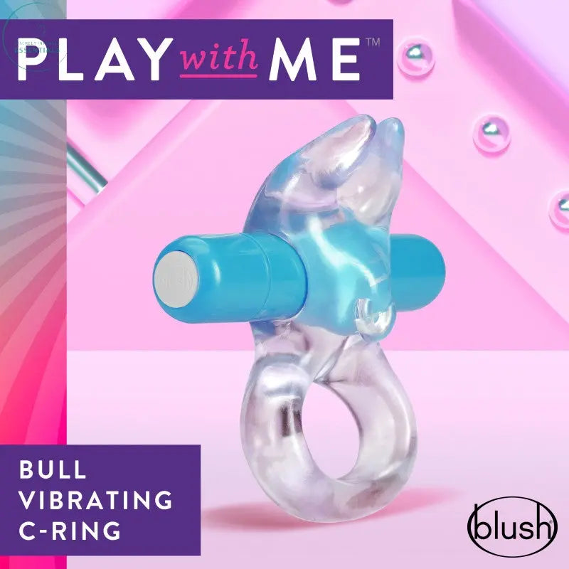 Affordable quality Play With Me Bull Vibrating C-Ring - Clear/ Vibrating Cock Ring  from Blush Novelties by Discreet Intimate Essentials with Discreet Delivery 