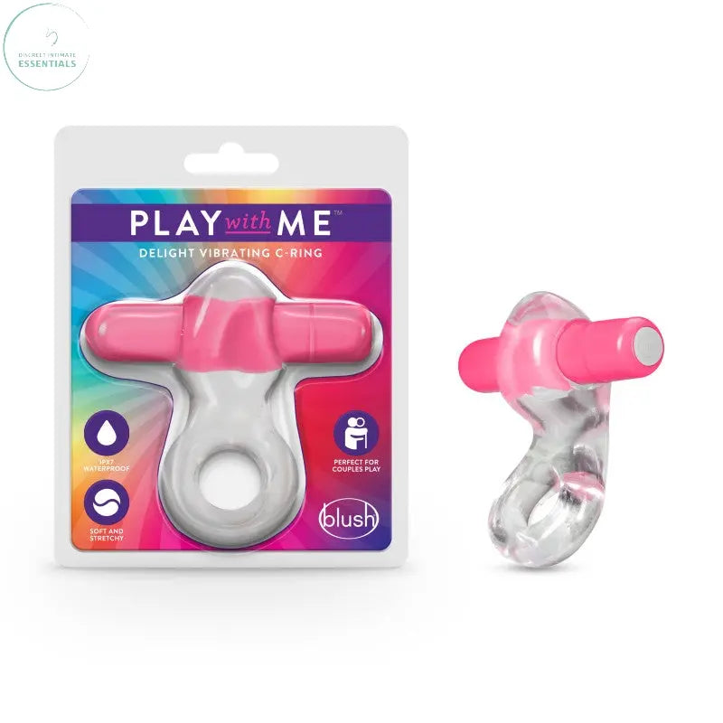 Affordable quality Play With Me Delight Vibrating C-Ring - Clear/ Vibrating Cock Ring  from Blush Novelties by Discreet Intimate Essentials with Discreet Delivery 