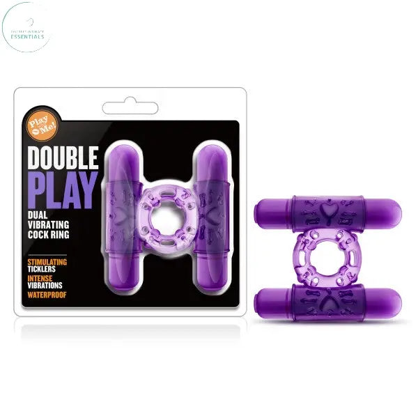 Affordable quality Play With Me - Double Play -  Dual Vibrating Cock Ring  from Blush Novelties by Discreet Intimate Essentials with Discreet Delivery 