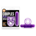 Play With Me - Couples Play -  Vibrating Cock Ring in purple packaging with a vibrating bullet and textured ring.