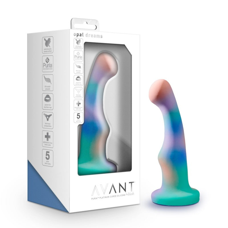 Avant Opal Dreams - Aqua - 15.2 cm Dildo in elegant packaging, designed for pleasure and unique experiences.